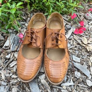 Leather brown dress shoes